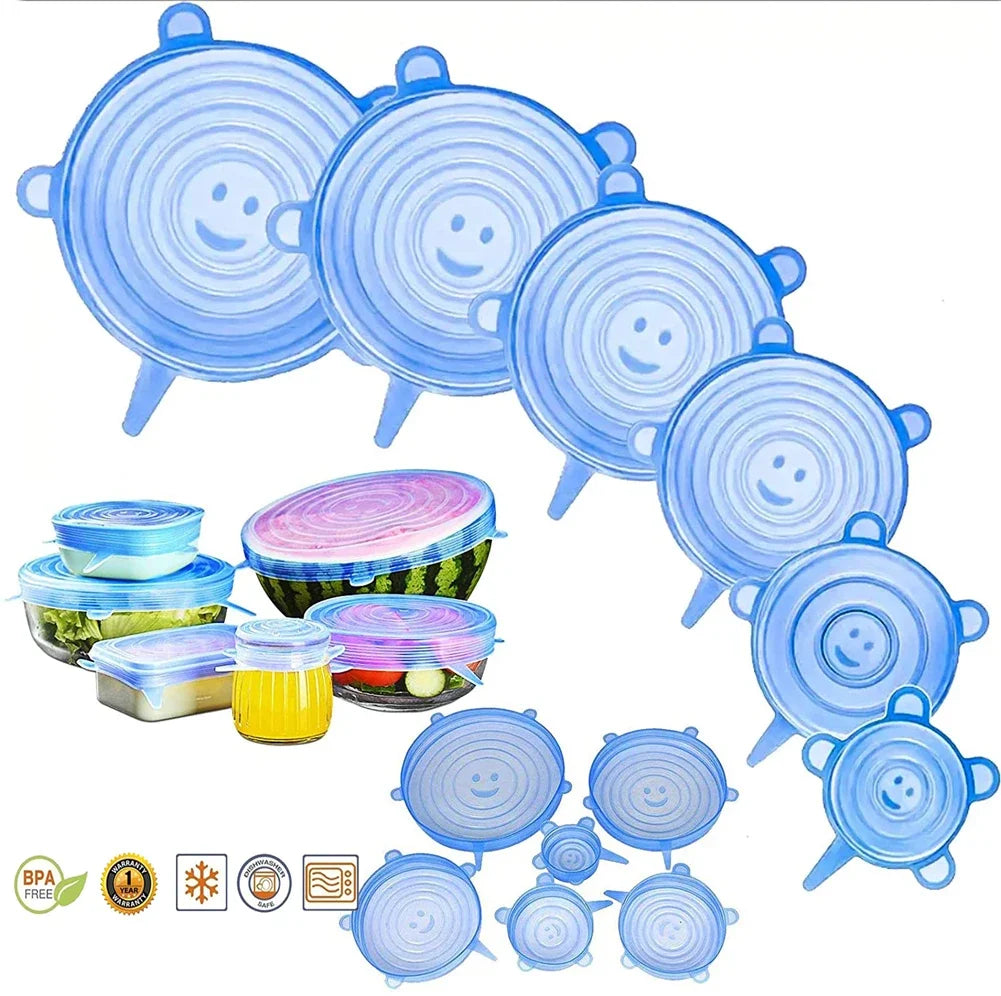 ✅Pack de 6 unidades de Tapas de Silicona Reutilizable ♻